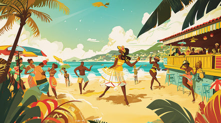 Ambiance Tropicale au Bar de Plage