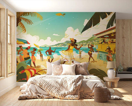 Ambiance Tropicale au Bar de Plage