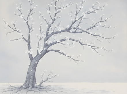 Arbre Fleuri en Hiver