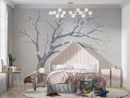 Arbre Fleuri en Hiver