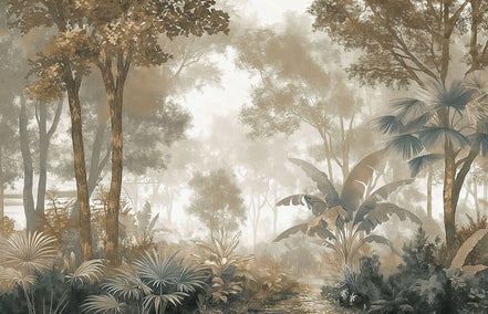 Brume Matinale dans la Forêt Tropicale