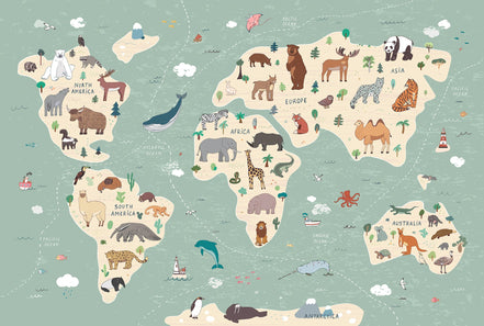 Carte du Monde des Animaux