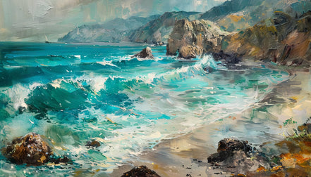 Côte Sauvage aux Vagues Émeraude