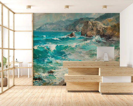 Côte Sauvage aux Vagues Émeraude