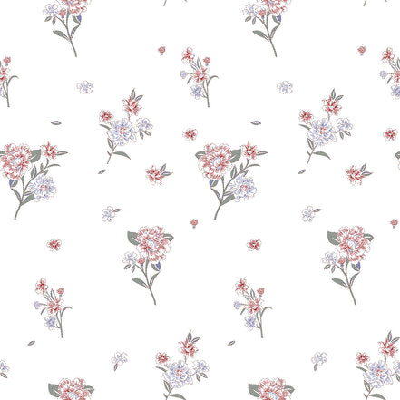 Fleurs Délicates et Feuillage Doux