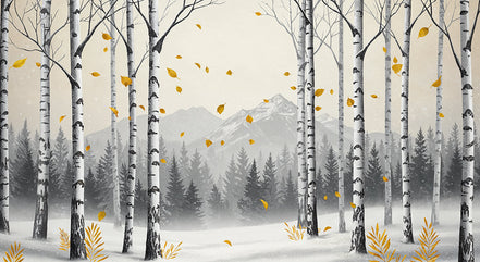 Forêt de Bouleaux en Automne