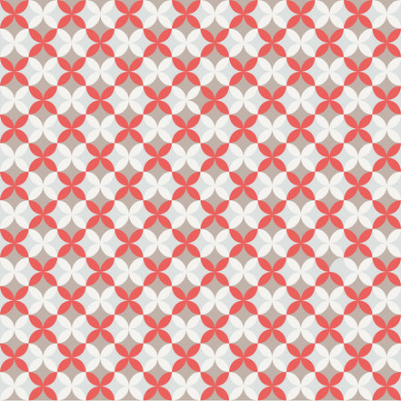 Motif Géo-Floral Rétro