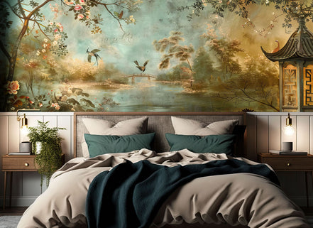 Paysage Romantique d'un Jardin Chinois