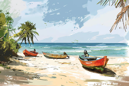 Paysage de Plage Tropicale