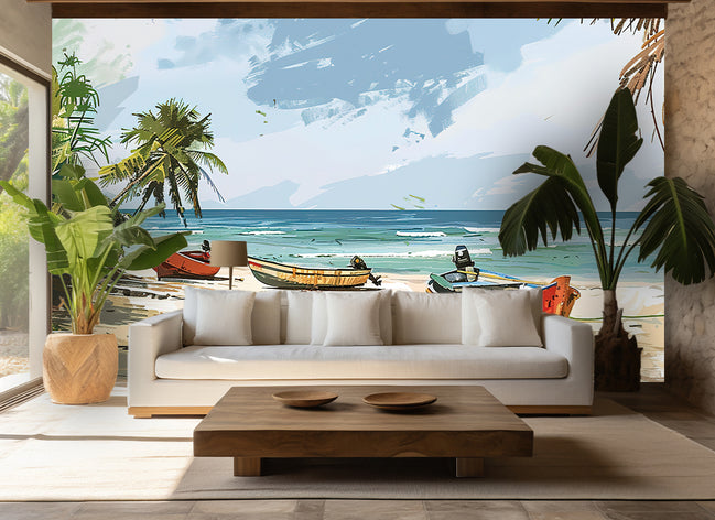 Paysage de Plage Tropicale