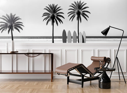 Plages Tropicales en Noir et Blanc