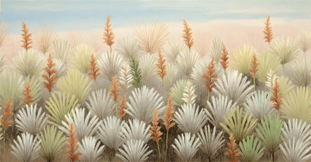 Prairie d'Herbes Sauvages au Crépuscule