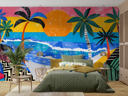 Rêve Tropical en Couleurs Vives