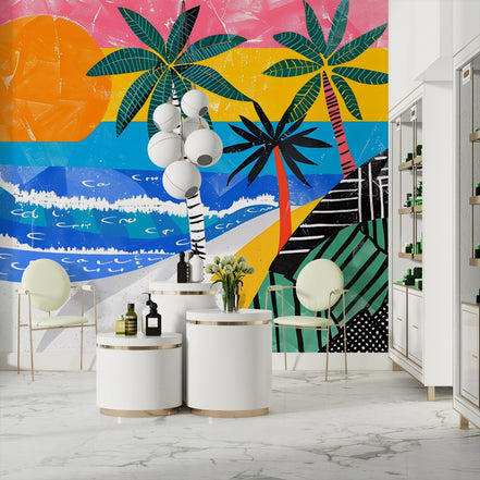 Rêve Tropical en Couleurs Vives