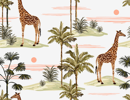 Savane aux Girafes et Palmiers