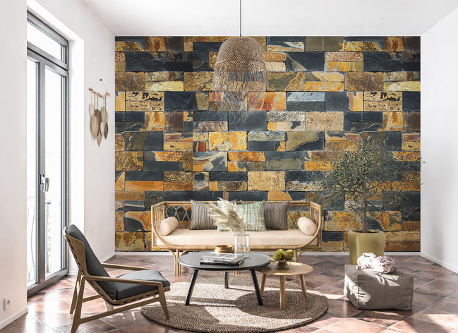 Texture Murale Naturelle aux Tons Chauds