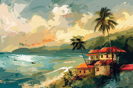 Villa Côtière et Paysage Estival