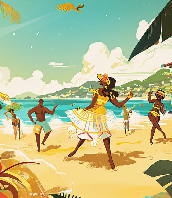 Ambiance Tropicale au Bar de Plage