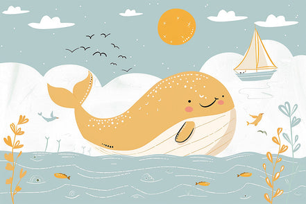 Baleine Souriante et Ciel Ensoleillé