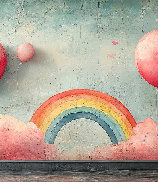 Ballons et Arc-en-ciel Rétro