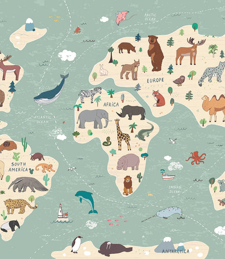 Carte du Monde des Animaux
