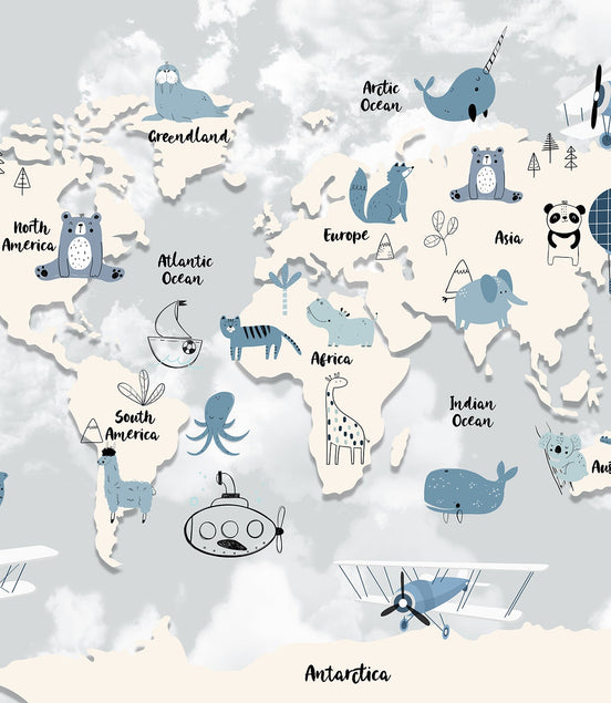 Carte du Monde des Animaux Voyageurs