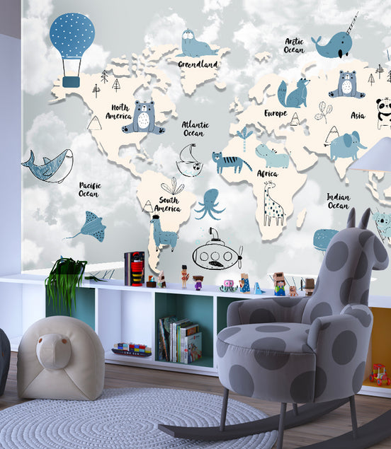 Carte du Monde des Animaux Voyageurs