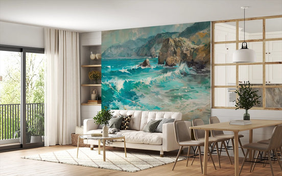Côte Sauvage aux Vagues Émeraude