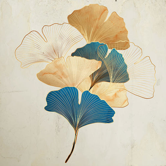 Éventail de Ginkgo Stylisé