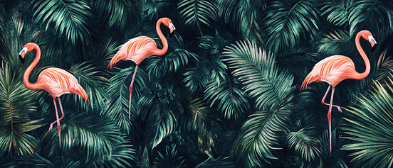 Flamants Roses au Cœur de la Jungle