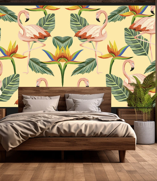 Flamants Roses et Fleurs du Paradis