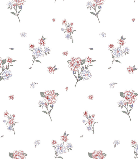 Fleurs Délicates et Feuillage Doux