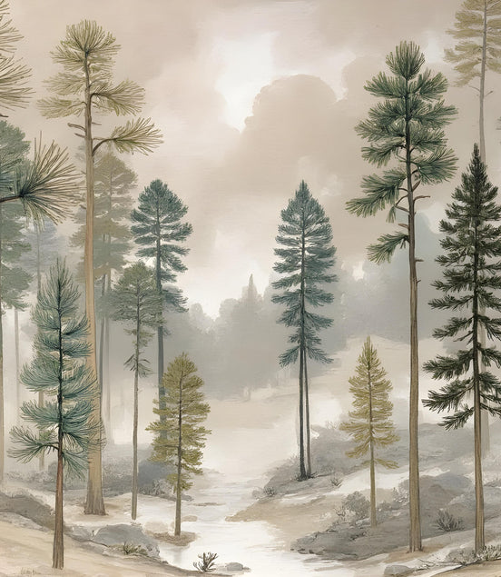 Forêt de Conifères Éthérée