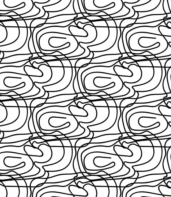 Labyrinthe Organique en Lignes Noires
