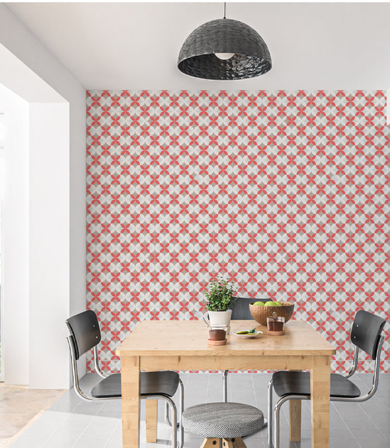 Motif Géo-Floral Rétro