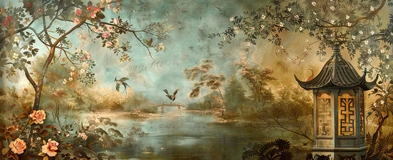 Paysage Romantique d'un Jardin Chinois
