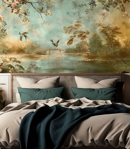 Paysage Romantique d'un Jardin Chinois