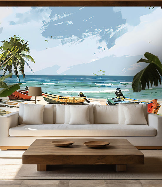 Paysage de Plage Tropicale