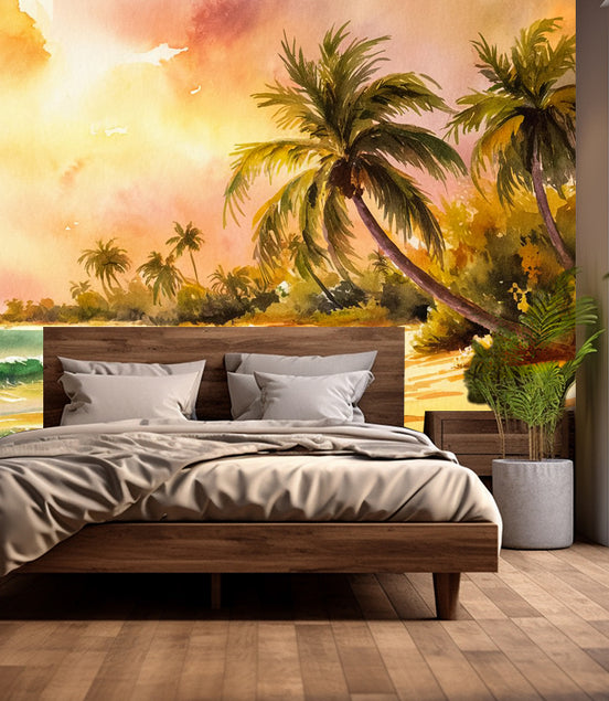 Paysage de Plage au Crépuscule