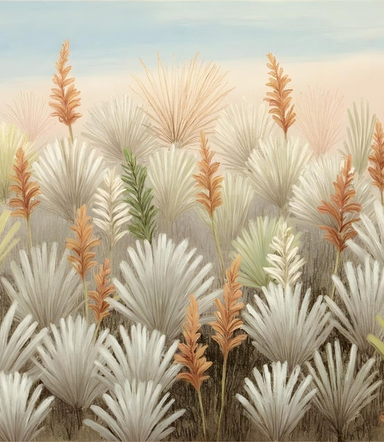Prairie d'Herbes Sauvages au Crépuscule