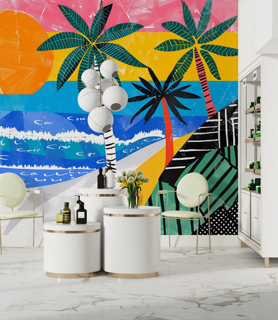 Rêve Tropical en Couleurs Vives