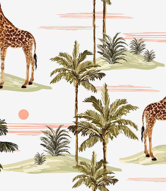 Savane aux Girafes et Palmiers