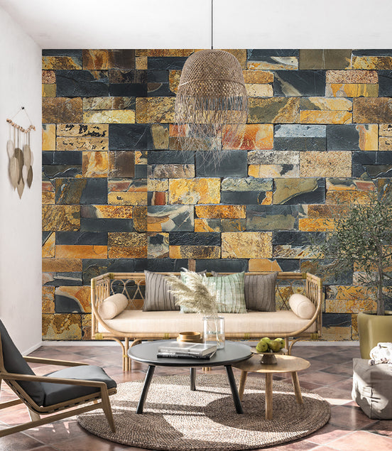 Texture Murale Naturelle aux Tons Chauds