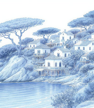 Village Côtier en Harmonie Bleue